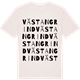 Vintage White t-shirt med Västangrind ordlek t-shirt