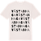 Vintage White t-shirt med Västanhaga ordlek t-shirt