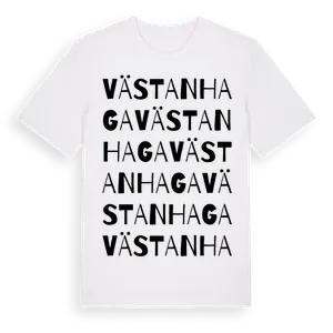 Västanhaga ordlek t-shirt – ekologisk bomull t-shirt från Pinshirt