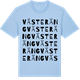 Blue Soul t-shirt med Västeräng ordlek t-shirt