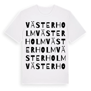 Västerholm ordlek t-shirt – ekologisk bomull t-shirt från Pinshirt
