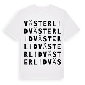 Västerlid ordlek t-shirt – ekologisk bomull t-shirt från Pinshirt