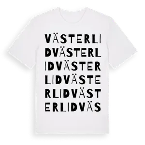 Västerlid ordlek t-shirt – ekologisk bomull t-shirt från Pinshirt