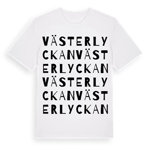 Västerlyckan ordlek t-shirt – ekologisk bomull t-shirt från Pinshirt