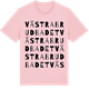 Pink Cotton t-shirt med Västra Brudbadet ordlek t-shirt