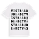 White t-shirt med Västra Brudbadet ordlek t-shirt