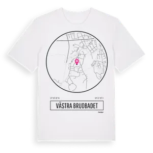 Västra Brudbadet t-shirt – ekologisk bomull t-shirt från Pinshirt