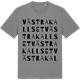 Mid Heather Gray t-shirt med Västra Kallset ordlek t-shirt