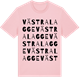 Pink Cotton t-shirt med Västra Lagge ordlek t-shirt