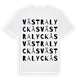 White t-shirt med Västra Lyckås ordlek t-shirt