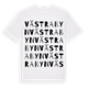 White t-shirt med Västrabyn ordlek t-shirt