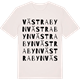 Vintage White t-shirt med Västrabyn ordlek t-shirt