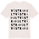 Vintage White t-shirt med Västrahult ordlek t-shirt