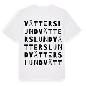 Vätterslund ordlek t-shirt – ekologisk bomull t-shirt från Pinshirt