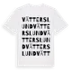 White t-shirt med Vätterslund ordlek t-shirt