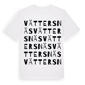 Vättersnäs ordlek t-shirt – ekologisk bomull t-shirt från Pinshirt