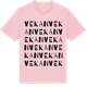 Pink Cotton t-shirt med Vekan ordlek t-shirt