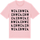 Pink Cotton t-shirt med Veken ordlek t-shirt