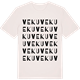 Vintage White t-shirt med Veku ordlek t-shirt