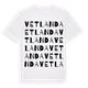 White t-shirt med Vetlanda ordlek t-shirt