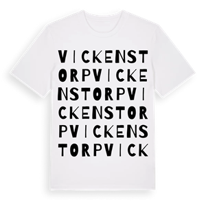 Vickenstorp ordlek t-shirt – ekologisk bomull t-shirt från Pinshirt