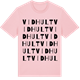 Pink Cotton t-shirt med Vidhult ordlek t-shirt