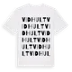 White t-shirt med Vidhult ordlek t-shirt
