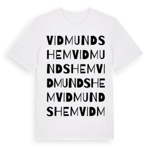 Vidmundshem ordlek t-shirt – ekologisk bomull t-shirt från Pinshirt