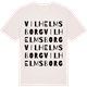 Vintage White t-shirt med Vilhelmsborg ordlek t-shirt