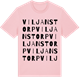 Pink Cotton t-shirt med Viljanstorp ordlek t-shirt