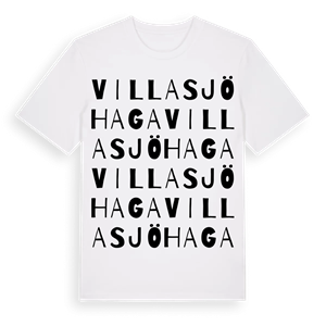 Villa Sjöhaga ordlek t-shirt – ekologisk bomull t-shirt från Pinshirt