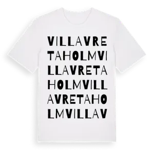 Villa Vretaholm ordlek t-shirt – ekologisk bomull t-shirt från Pinshirt