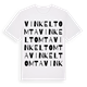 Vinkeltomta ordlek t-shirt