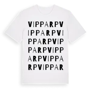 Vipparp ordlek t-shirt – ekologisk bomull t-shirt från Pinshirt