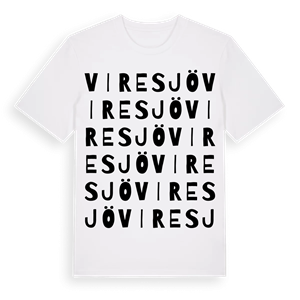 Viresjö ordlek t-shirt – ekologisk bomull t-shirt från Pinshirt