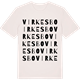 Vintage White t-shirt med Virkesbo ordlek t-shirt