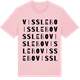 Pink Cotton t-shirt med Visslebo ordlek t-shirt