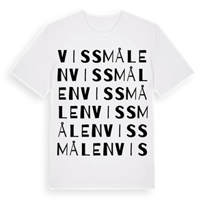Vissmålen ordlek t-shirt – ekologisk bomull t-shirt från Pinshirt