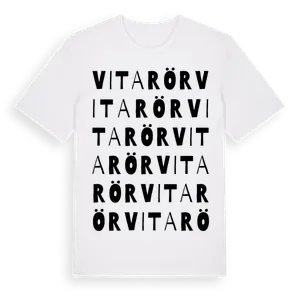 Vitarör ordlek t-shirt – ekologisk bomull t-shirt från Pinshirt