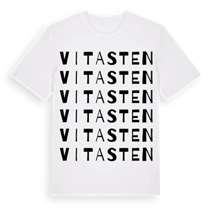 Vitasten ordlek t-shirt – ekologisk bomull t-shirt från Pinshirt