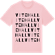 Pink Cotton t-shirt med Vitehall ordlek t-shirt