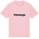 Pink Cotton t-shirt med Vittskögle fetstil t-shirt