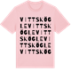 Pink Cotton t-shirt med Vittskögle ordlek t-shirt