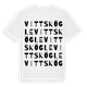 White t-shirt med Vittskögle ordlek t-shirt