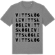 Mid Heather Gray t-shirt med Vittskögle ordlek t-shirt