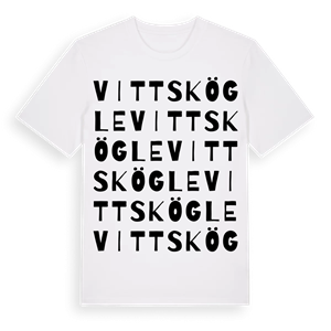 Vittskögle ordlek t-shirt – ekologisk bomull t-shirt från Pinshirt