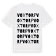 White t-shirt med Voxtorp ordlek t-shirt