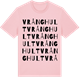 Pink Cotton t-shirt med Vrånghult ordlek t-shirt