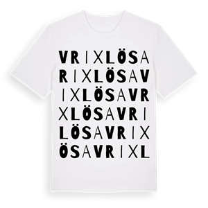 Vrixlösa ordlek t-shirt – ekologisk bomull t-shirt från Pinshirt