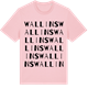 Pink Cotton t-shirt med Wallins ordlek t-shirt